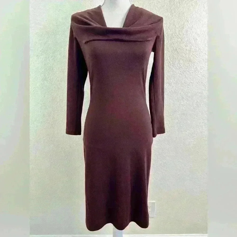 Salvatore Ferragamo Wool Plum Pencil Dress Size 38